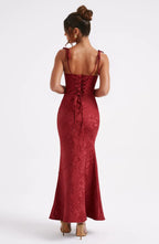 Whitney Maxi Dress - Red Flowering Girl