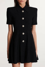 Kristin Black Knitted Mini Dress Flowering Girl