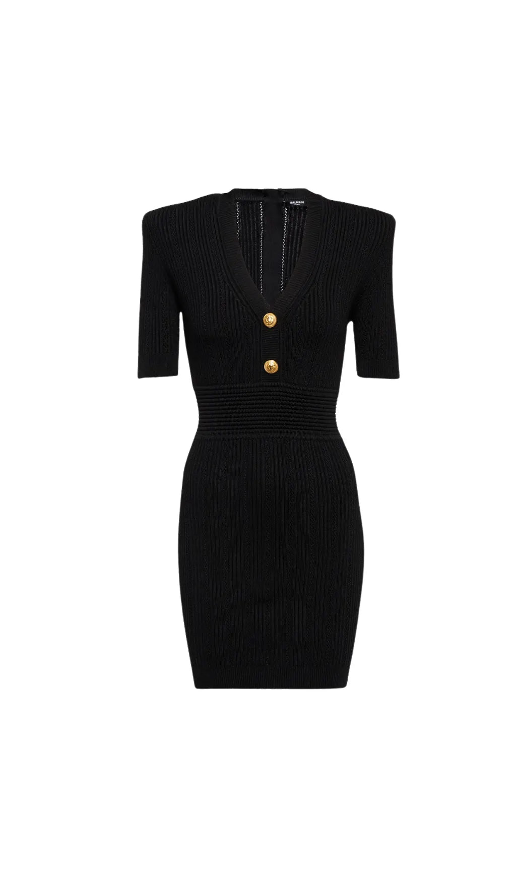RIBBED-KNIT SHORT-SLEEVE DRESS Flowering Girl