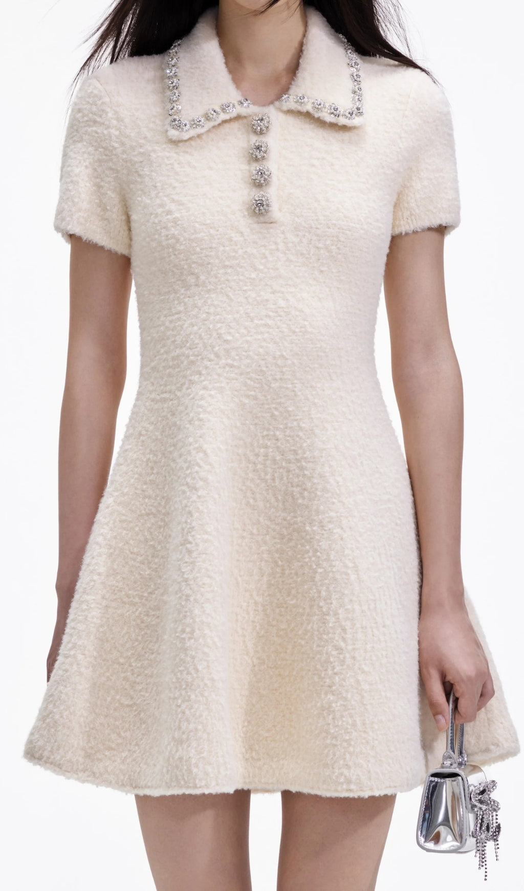 Arantxa Cream Soft Knit Mini Dress Flowering Girl
