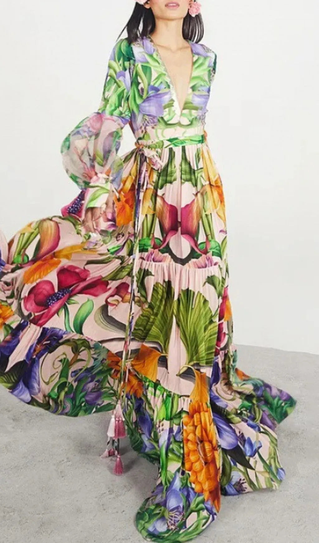 Guusje Flower Printed Two-Piece Swimsuit Flowering Girl