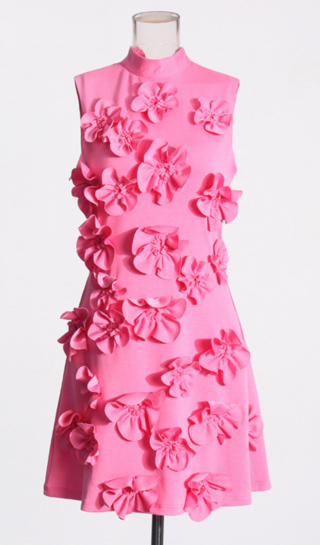 Awentia Pink Flower Mini Dress Flowering Girl