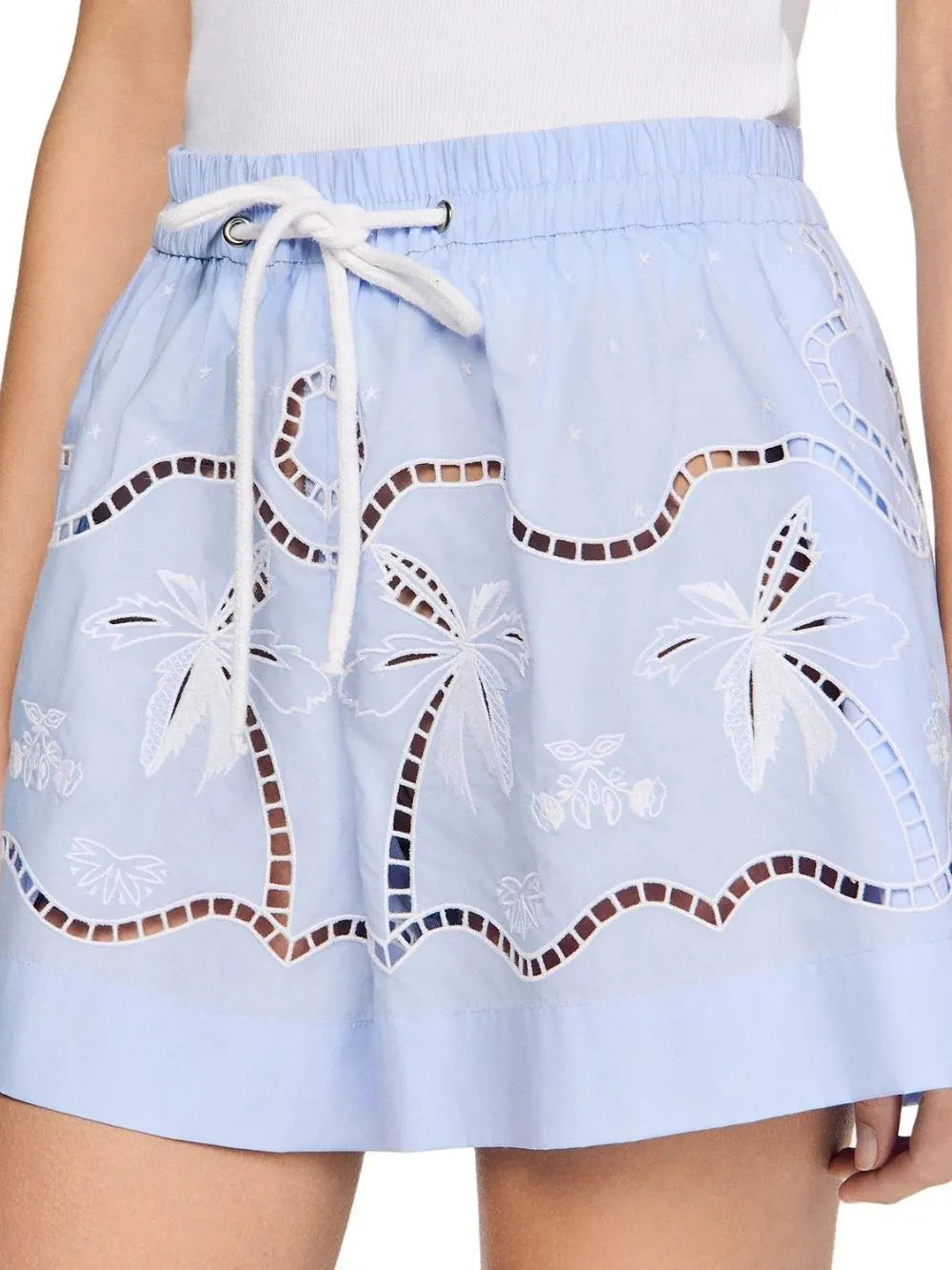 Noam Embroidered Cotton Shorts Flowering Girl