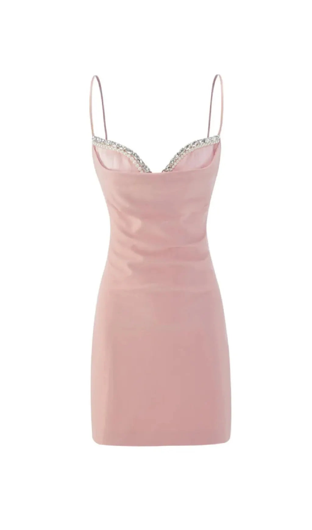 Satin Pearl Mini Dress In Pink Flowering Girl