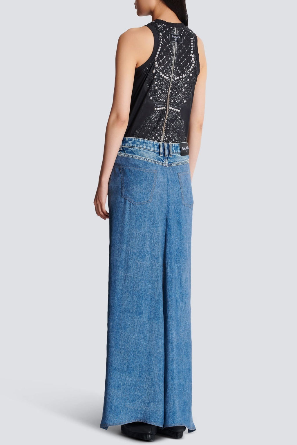 Austyn Jeans With Draped Skirt Flowering Girl