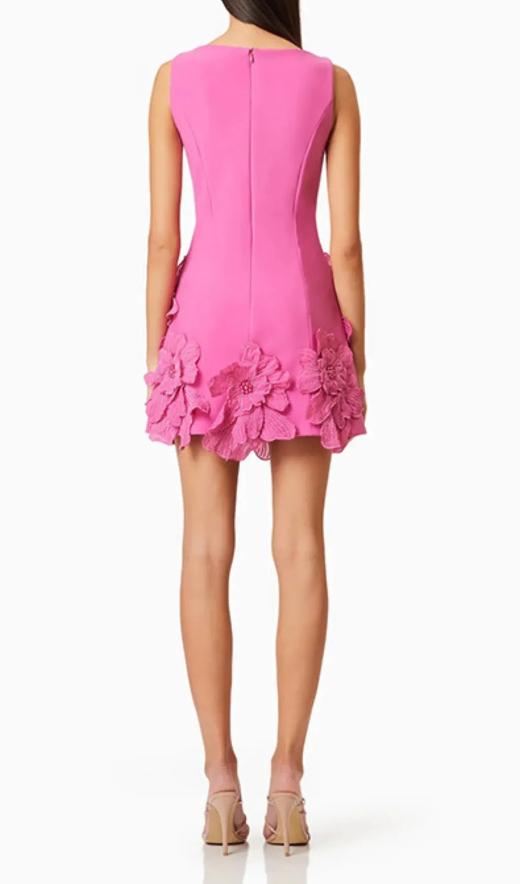 Daiva Pink Flower Mini Dress Flowering Girl