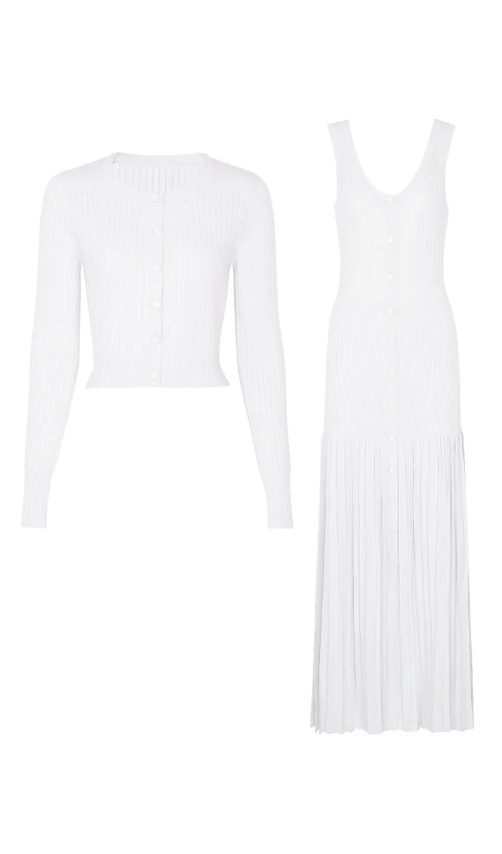 Jackie White Knit Cardigan & Maxi Dress Flowering Girl