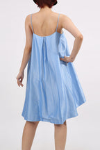 Edwina Applique Floral Embroidered Mini Dress In Blue Flowering Girl