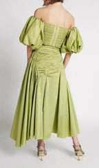 Ivo Puff Sleeve Two-Piece Set Flowering Girl