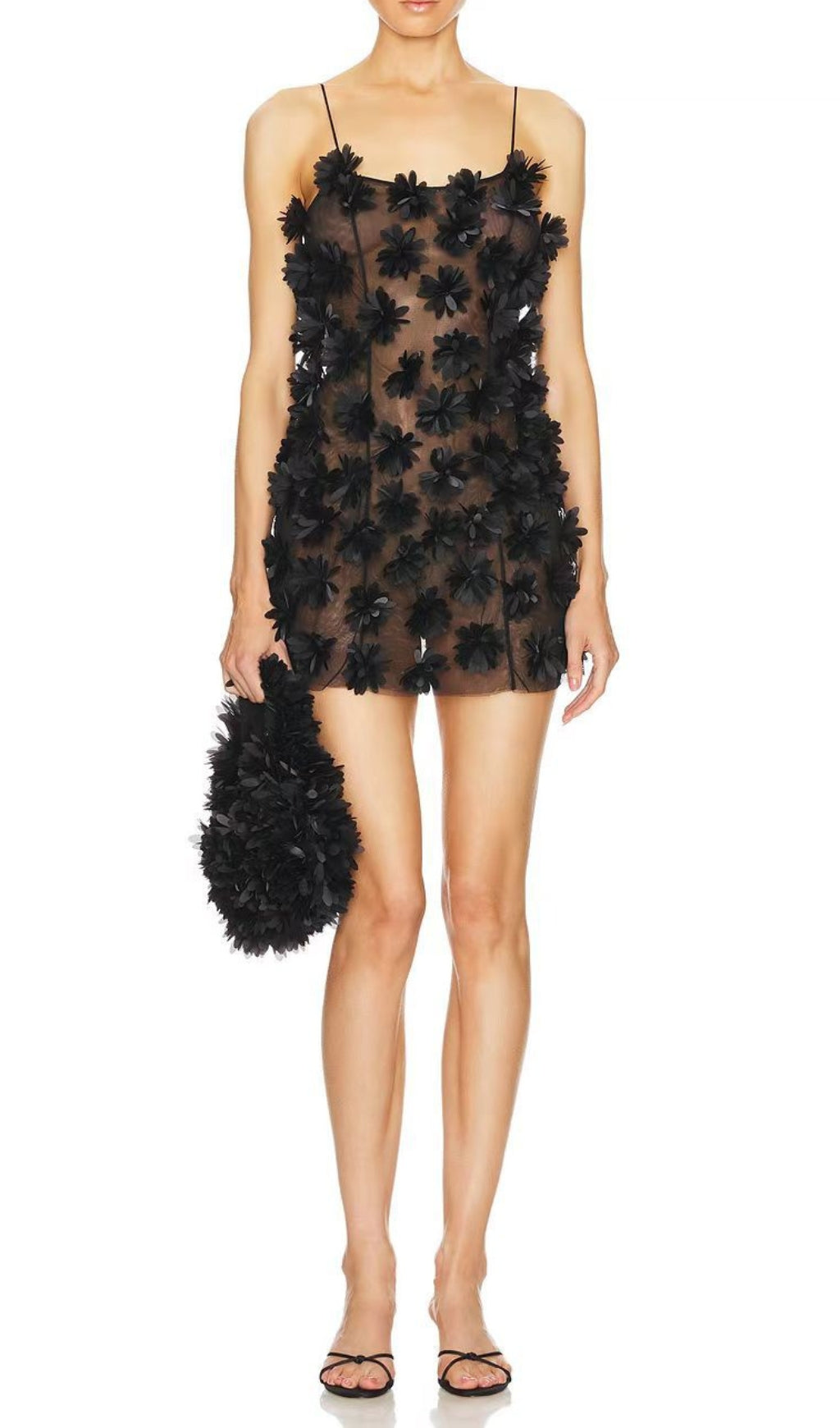 Briseis Flower Embellished Mini Dress Flowering Girl