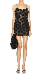 Briseis Flower Embellished Mini Dress Flowering Girl
