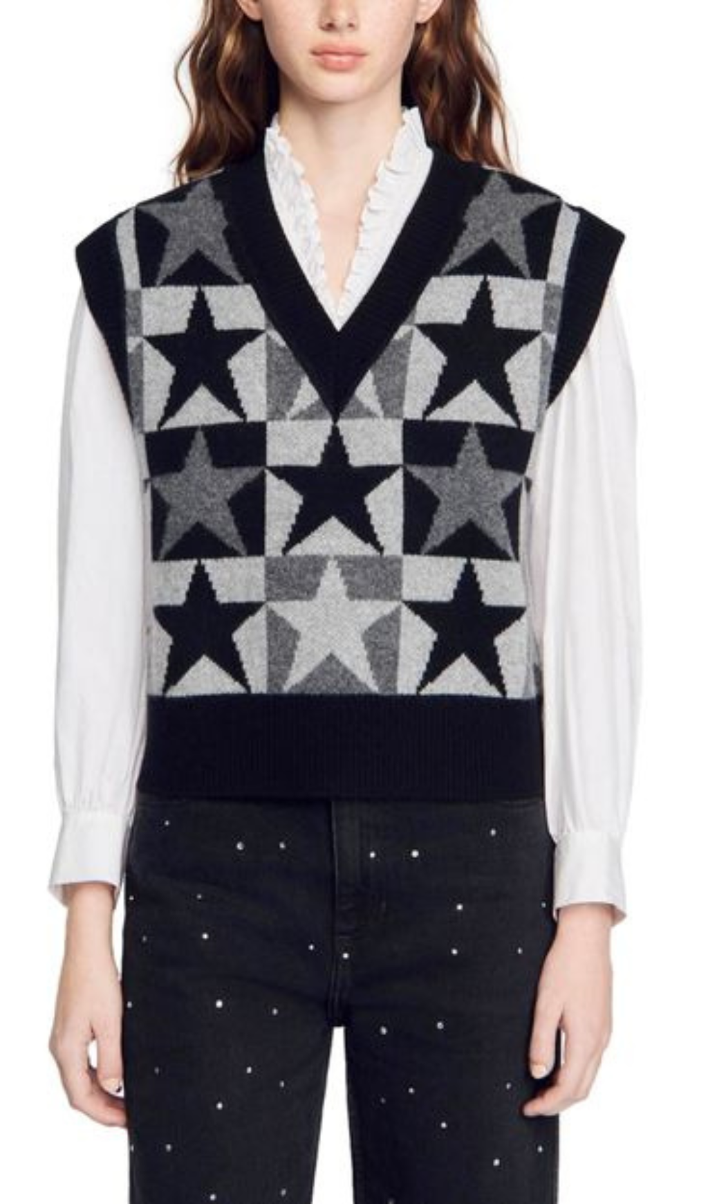STARN V NECK SLEEVELESS SWEATER Flowering Girl