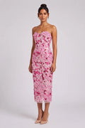 Pink Mesh Sheath Dress Flowering Girl
