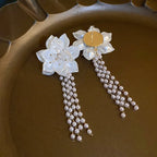 Fernanda White Flower Earrings Flowering Girl