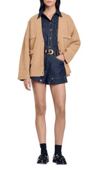 Martie Camel Flared Sleeve Cardigan Flowering Girl
