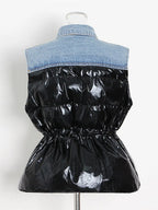 Mihaela Denim Patchwork Jacket Flowering Girl