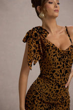 Leopard Print Slip Maxi Dress Flowering Girl