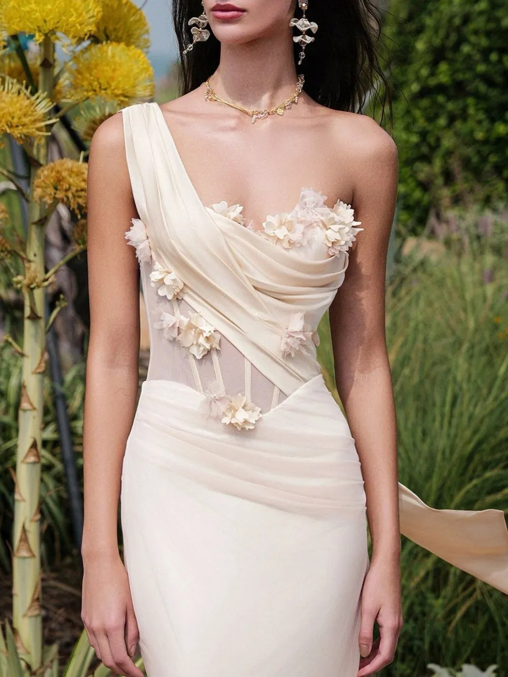 Mariam Corset Flower Maxi Dress Flowering Girl