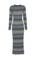 Judith Cutout Long Sleeve Knit Maxi Dress Flowering Girl