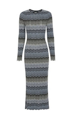 Judith Cutout Long Sleeve Knit Maxi Dress Flowering Girl