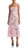 Crochet Lace Midi Dress Flowering Girl