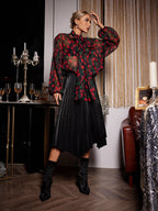 Cherry Printed See Through Blouse Flowering Girl