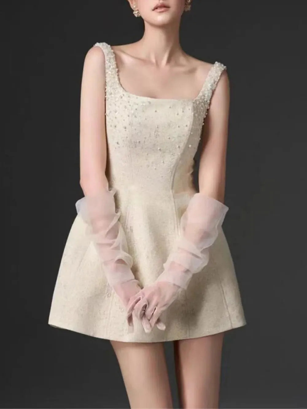 Manaba Beaded Mini Dress Flowering Girl