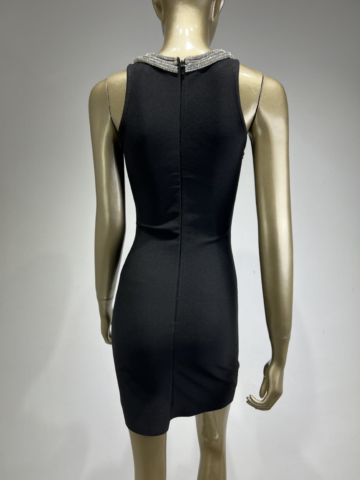 Mikine Diamante Bandage Mini Dress In Black Flowering Girl