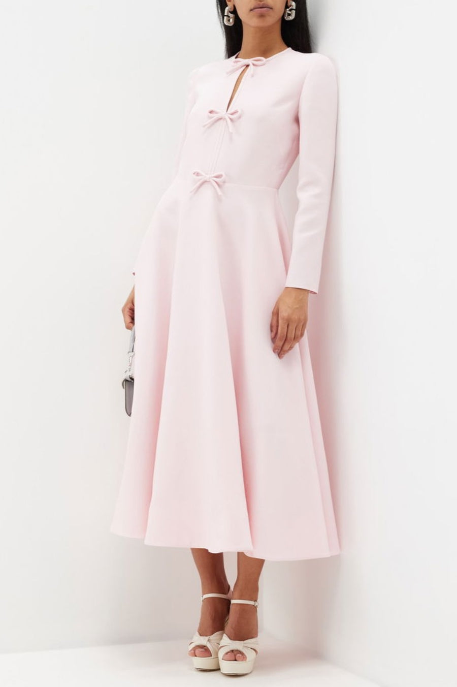Alvaia Bow Long Sleeve Maxi Dress Flowering Girl