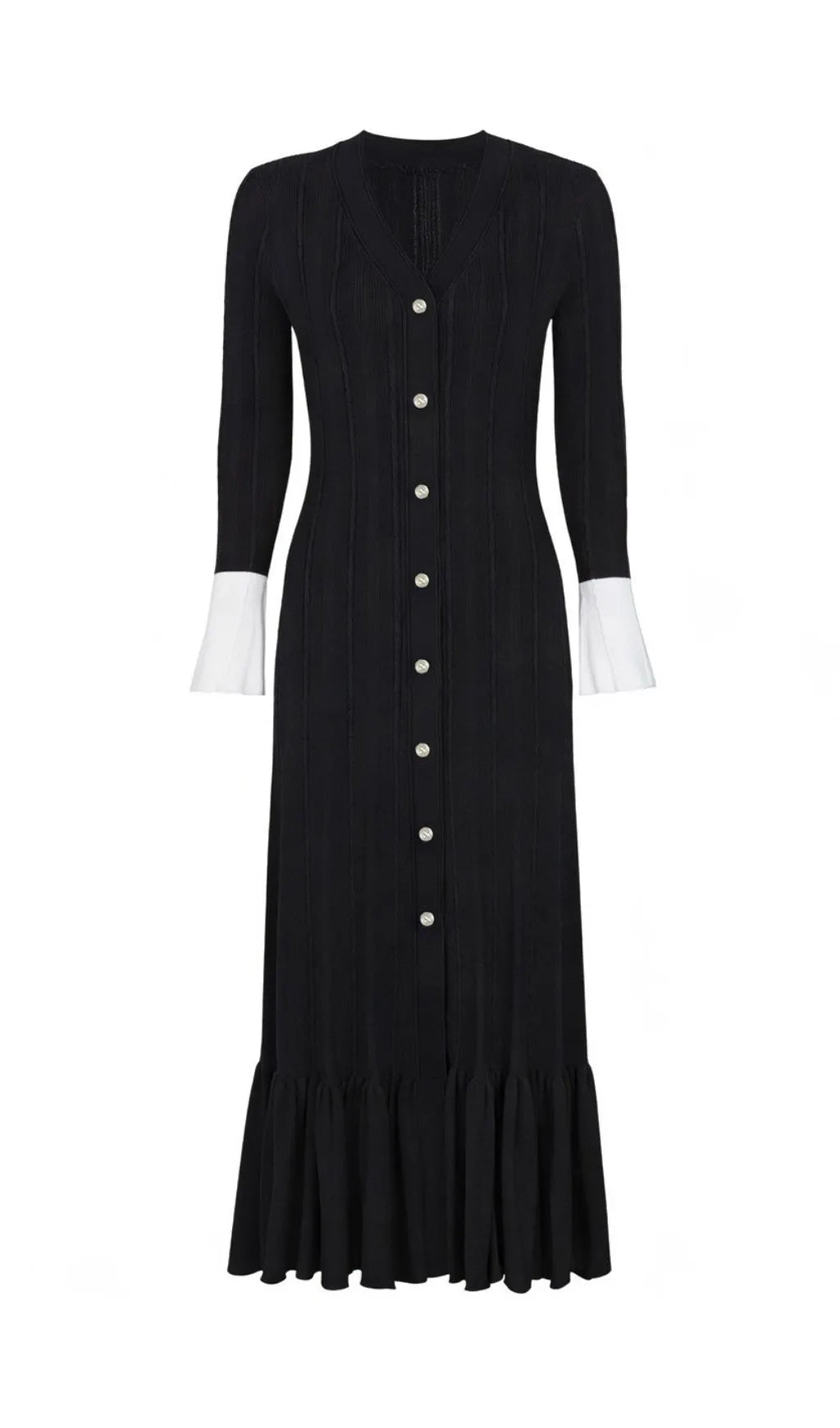 Kayanna Knit Long Sleeve Midi Dress Flowering Girl