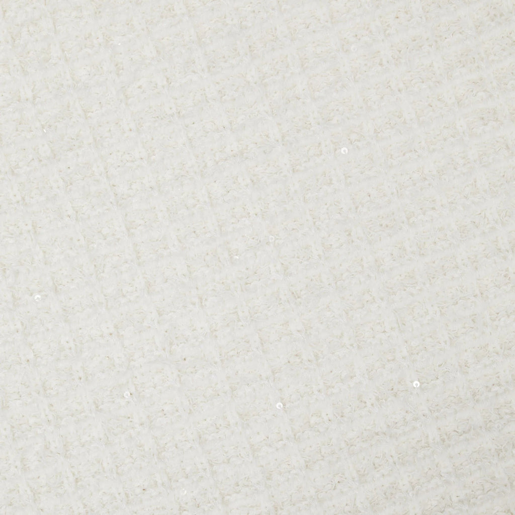 CREAM SEQUIN TEXTURED KNIT SKIRT Flowering Girl