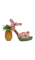Azhira Pineapple Sandals In Pink Flowering Girl