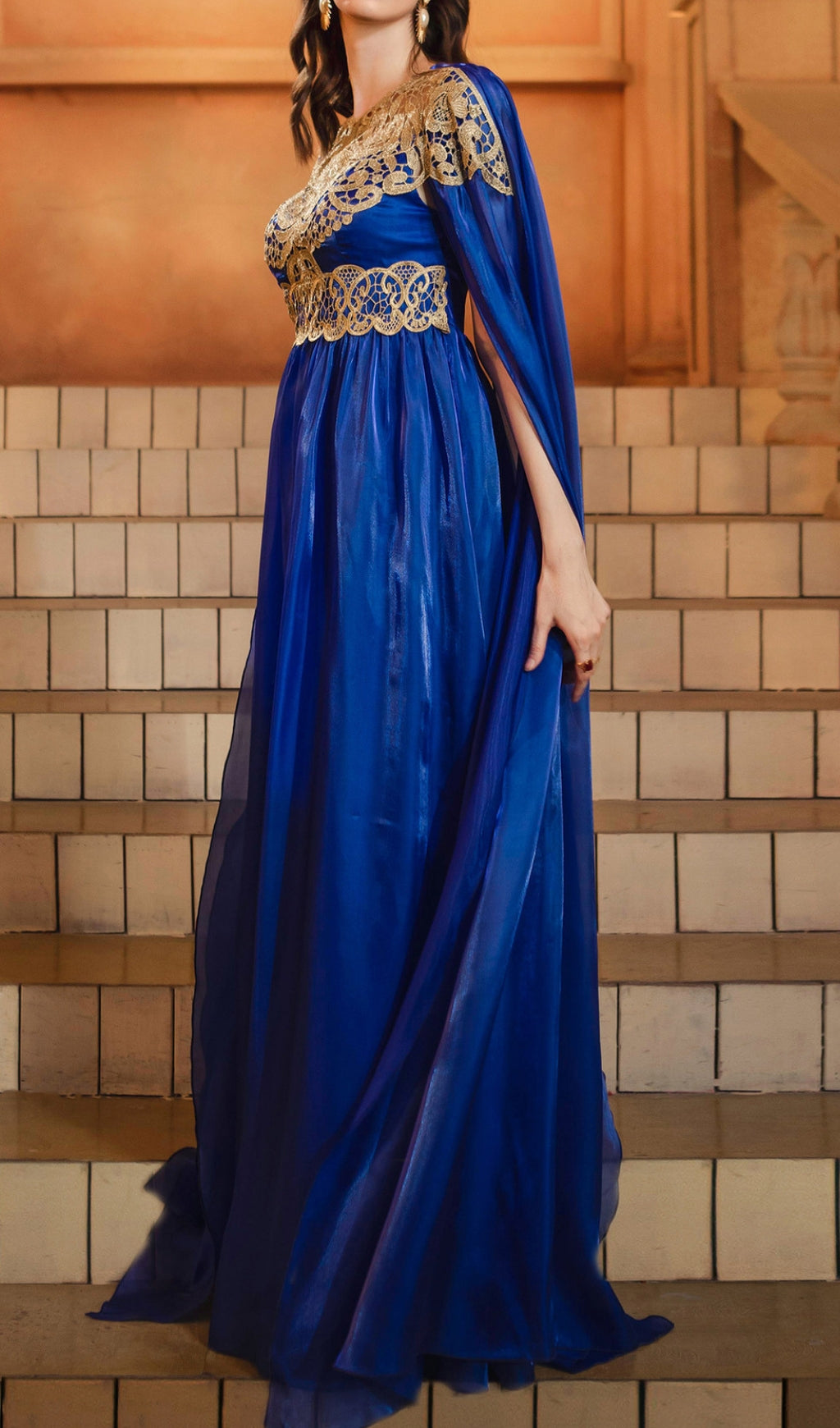 Dayana Blue Maxi Dress Flowering Girl
