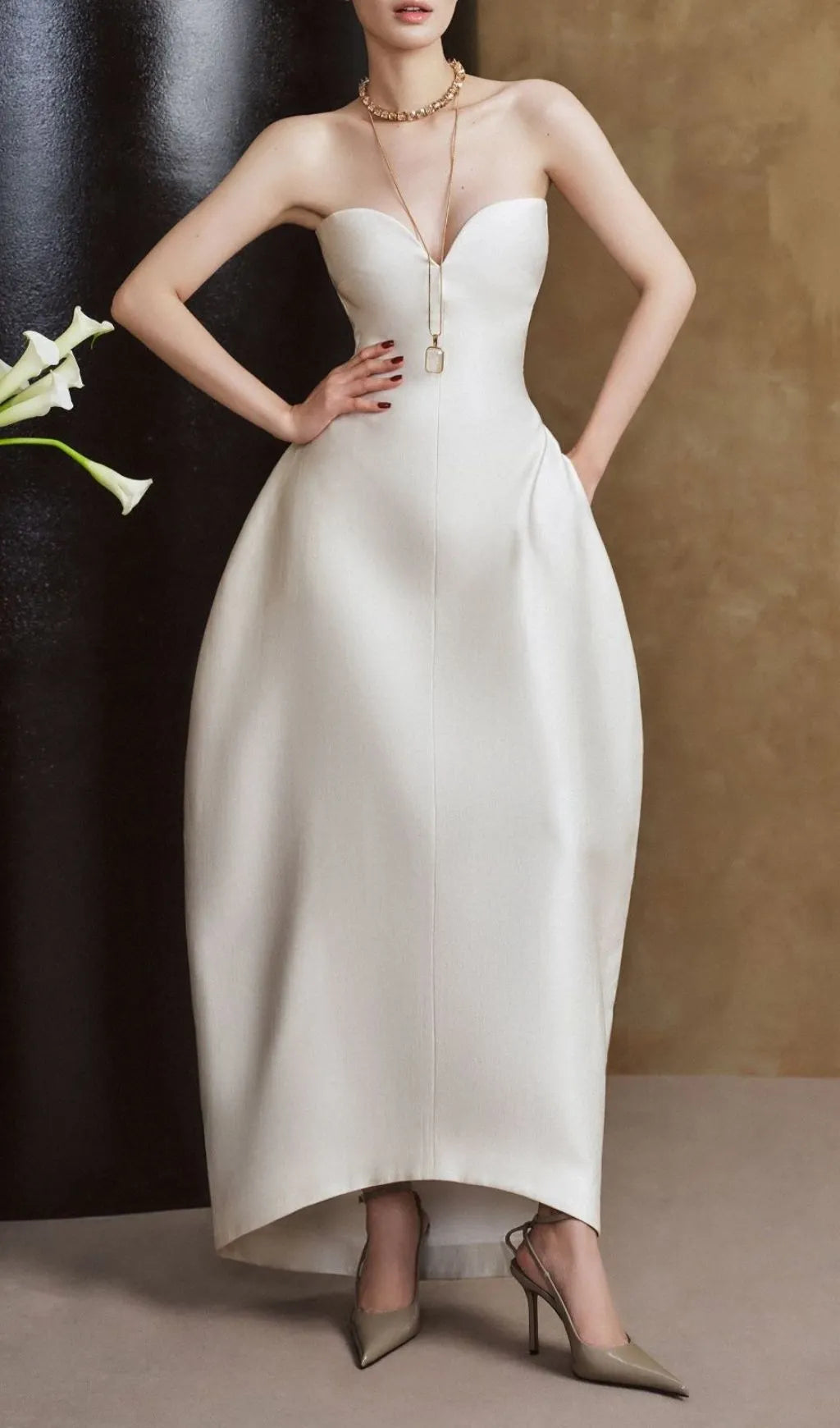 Kerensa Strapless Maxi Dress Flowering Girl