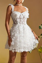 Magni Spaghetti Flower Mini Dress Flowering Girl