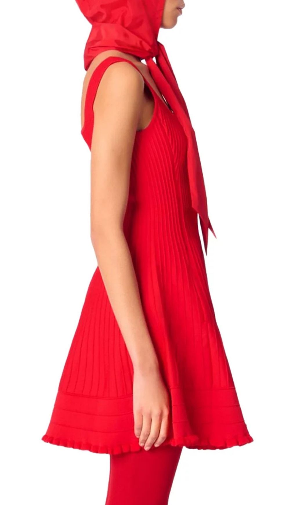 Red Short Knit Dress Flowering Girl