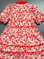 Floral Print Collared Mini Dress Flowering Girl