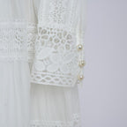 Kamara White Long Sleeve Maxi Dress Flowering Girl