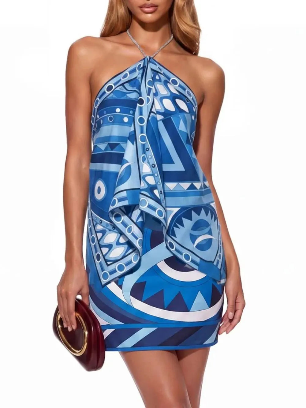 Sorelle Backless Printed Skirt Set Flowering Girl
