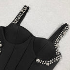 Biagio Black Embellished Mini Dress Flowering Girl