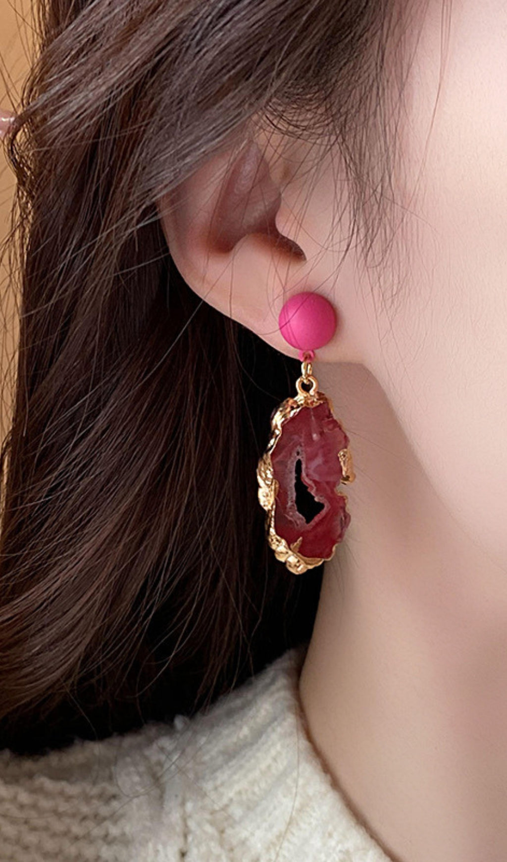 Dorothy Pink Earrings Flowering Girl