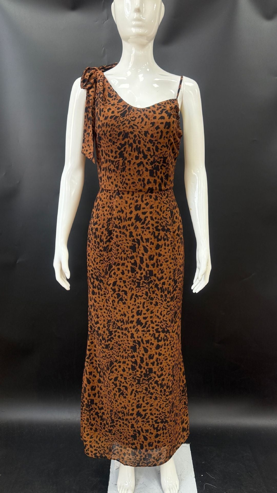 Leopard Print Slip Maxi Dress Flowering Girl