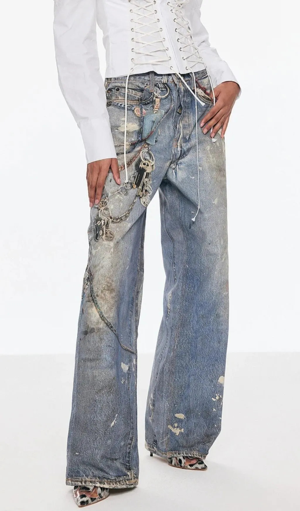 Prima Print Barrel Jeans Flowering Girl
