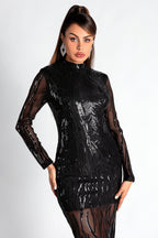 Smendes Sequin Mesh Feather Dress Flowering Girl