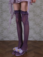 Marnie Purple Lace Stockings Flowering Girl