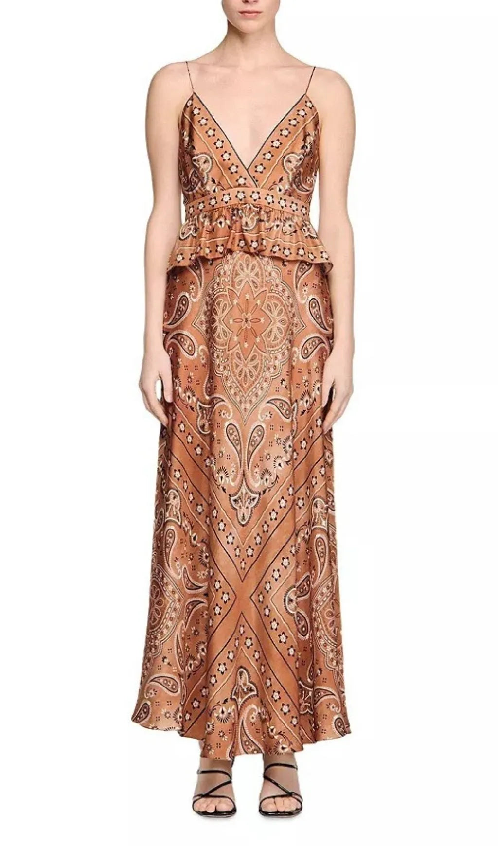 Bandana Print Maxi Dress Flowering Girl