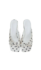 Kylene Bow Dot High Heel Slippers Flowering Girl