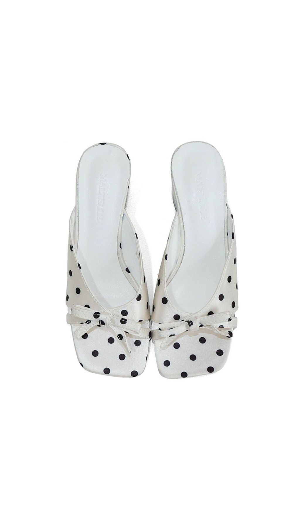 Kylene Bow Dot High Heel Slippers Flowering Girl