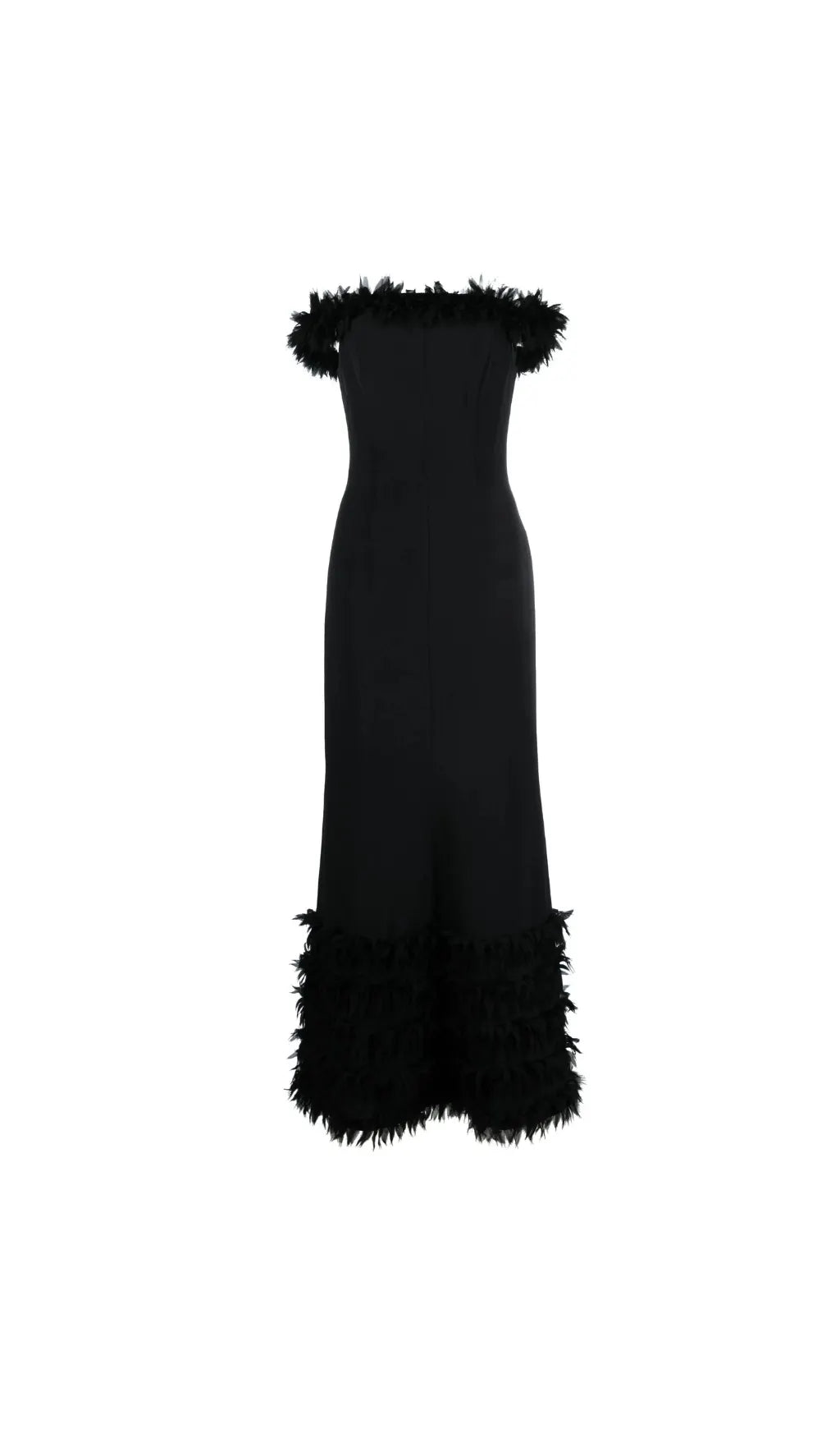 BLACK BOHDI APPLIQUÉD SILK GOWN Flowering Girl