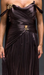 Torvayne Off Shoulder Rose Draped Dress Flowering Girl